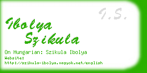 ibolya szikula business card